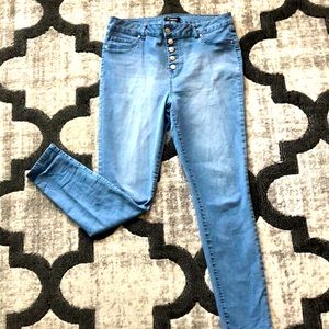 High Wasited Light Blue Skinny Jeans